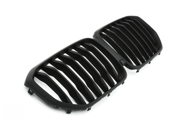 Grill med enkla ribbor i mattsvart för BMW X5 G05 (före facelift)