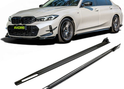 Sidokjolar i blanksvart för BMW 3-serie G20