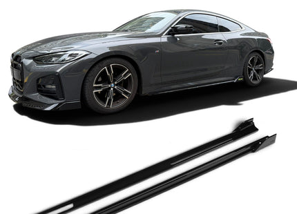 Sidokjolar i blanksvart för BMW 4-serie G22