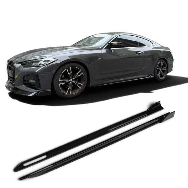 Sidokjolar i blanksvart för BMW 4-serie G22