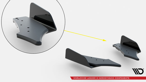 Bakre sidosplitters Street Pro med flaps för Ford Mustang Dark Horse MK7