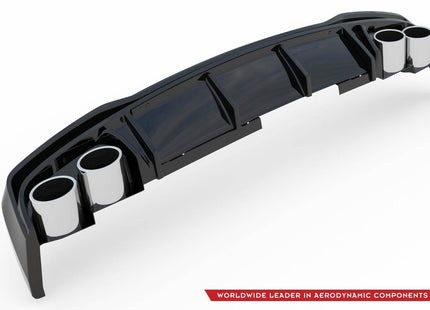 Diffuser med ändrörsimitation för Audi A6 S-Line/S6 C8/C8 Facelift