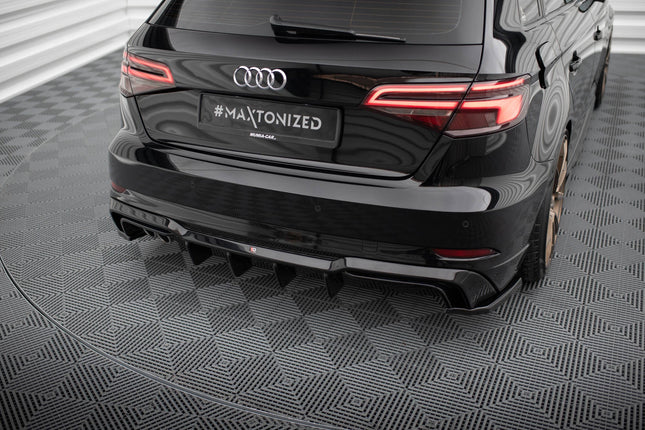 Diffuser för Audi A3 S-Line Sportback 8V Facelift (dubbla ändrör på ena sidan)