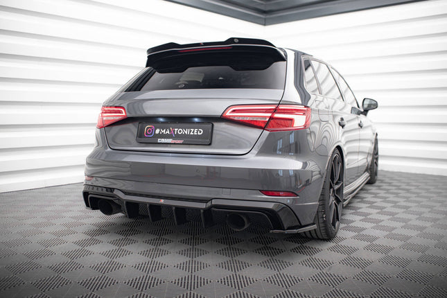 Diffuser för Audi A3 S-Line Sportback 8V Facelift (enkla ändrör på båda sidor)