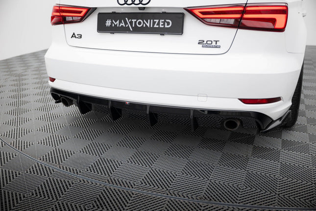 Diffuser för Audi A3 Sedan 8V Facelift (enkla ändrör på båda sidor)