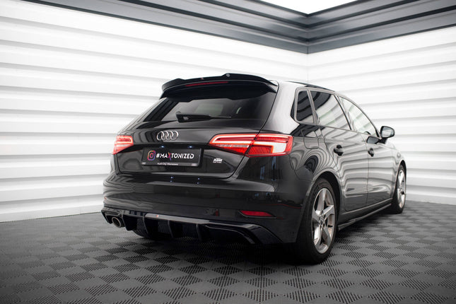 Diffuser för Audi A3 Sportback 8V Facelift (enkelt ändrör på ena sidan)