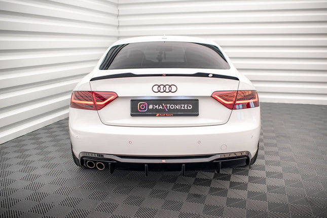 Diffuser för Audi A5 Coupé 8T Facelift (dubbla ändrör på ena sidan)