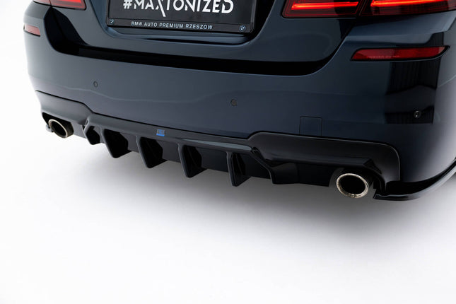 Diffuser V.2 för BMW 5-serie M-Paket F10/F11 (två enkla ändrör)