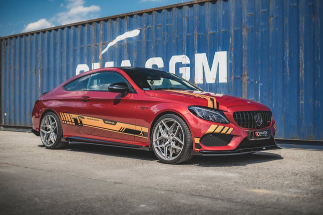 Sidokjolar Street Pro med flaps för Mercedes C43/AMG-Line Coupé C205
