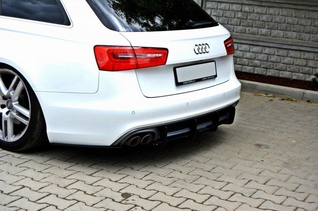 Diffuser och bakre sidosplitters för Audi A6 S-Line C7 (ändrör 1x2)