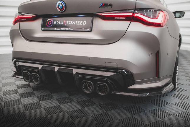 Bakre sidosplitters i prepreg-kolfiber för BMW M4 G82/G82 Facelift