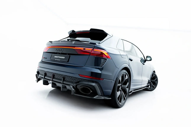 Diffuser i prepreg-kolfiber med vertikala stag för Audi RSQ8 MK1 Facelift