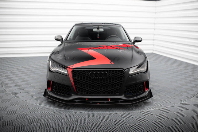 Frontsplitter Street Pro med flaps för Audi A7 RS7-look C7
