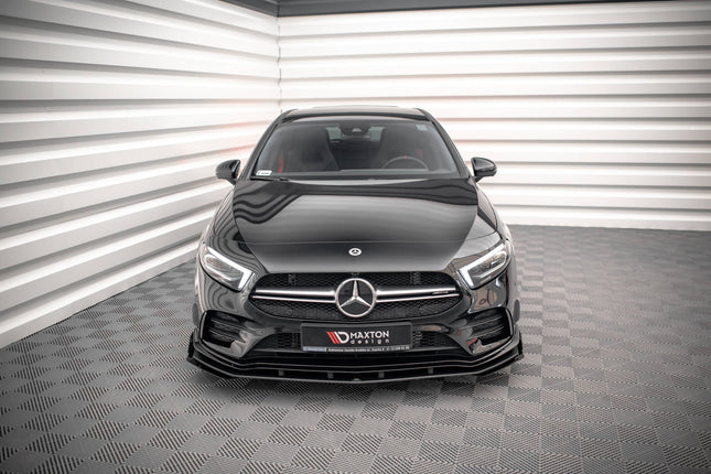 Frontsplitter Street Pro med flaps för Mercedes A35/AMG-Line Aero Pack W177