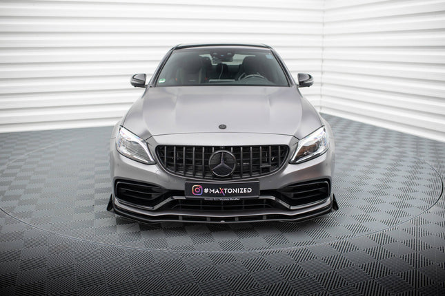 Frontsplitter Street Pro med flaps för Mercedes C63 W205 Facelift