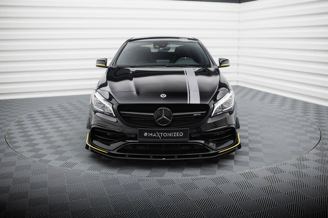 Frontsplitter Street Pro med flaps för Mercedes CLA 45 Aero C117 Facelift