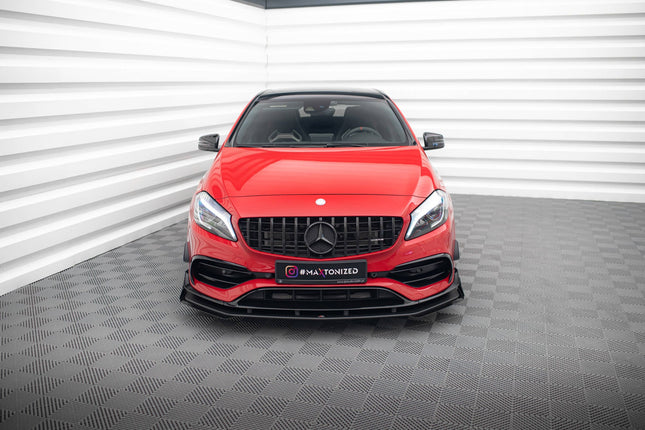 Frontsplitter Street Pro med flaps för Mercedes A-Klass A45 Aero W176 Facelift