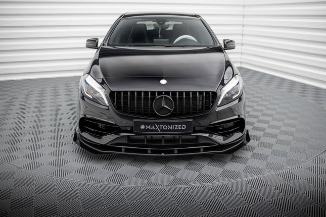 Frontsplitter Street Pro med flaps för Mercedes A-Klass AMG-Line W176 Facelift