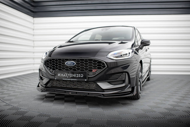 Frontsplitter V.4 med flaps för Ford Fiesta ST/ST-Line MK8 Facelift