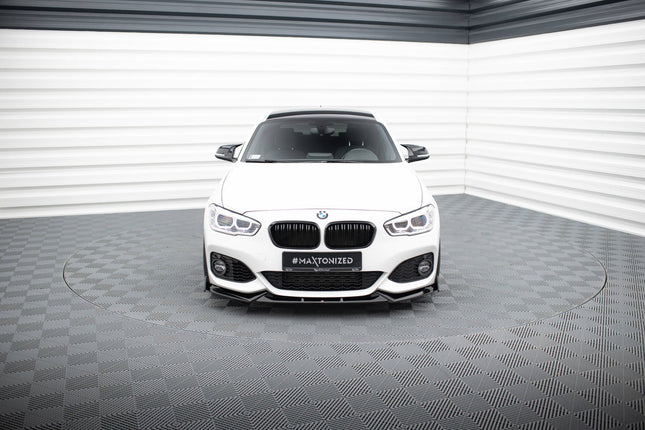 Frontsplitter V.5 med flaps för BMW 1-serie M-Paket/M140i F20 Facelift