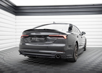 Bakre splitter med vertikala stag för Audi A5 S-Line F5 Coupé/Sportback