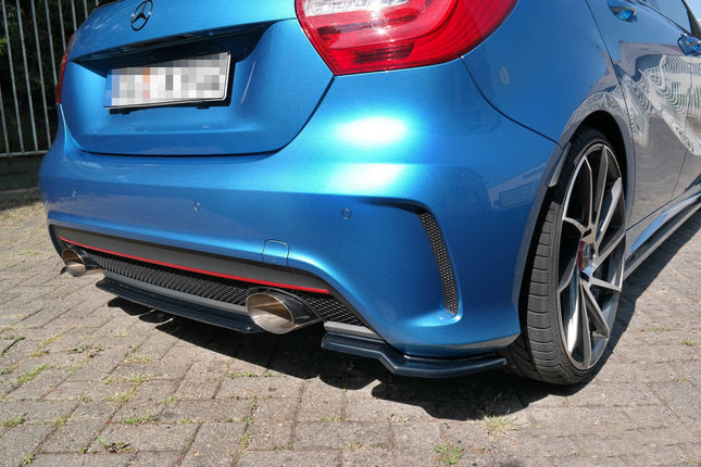 Bakre splitter utan vertikala stag för Mercedes W176 AMG-Line (före facelift)