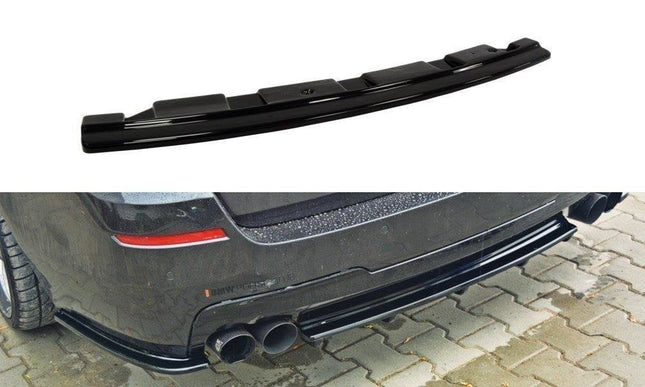 Bakre splitter (diffuser) utan vertikala stag för BMW 5-serie M-Paket F10/F11 (för två dubbla ändrör)