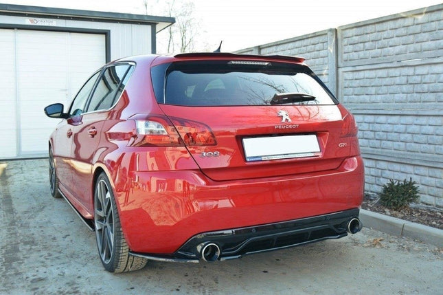 Bakre splitter (diffuser) utan vertikala stag för Peugeot 308 II GTI