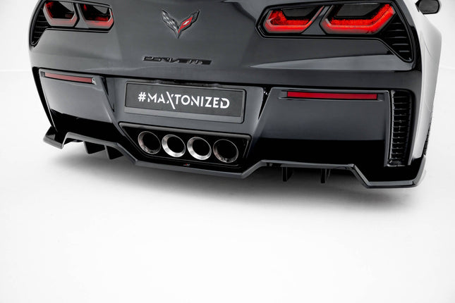 Diffuser (mittdel) med vertikala stag för Chevrolet Corvette Z06 C7