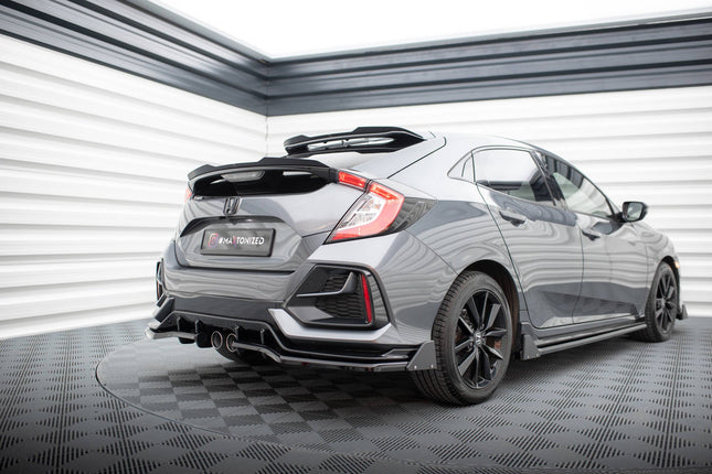 Diffuser V.1 med flaps och vertikala stag för Honda Civic Sport MK10 Facelift