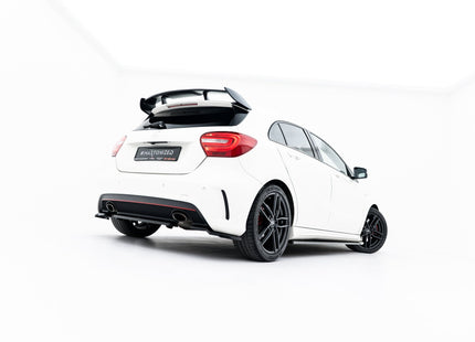 Bakre splitter med vertikala stag för Mercedes W176 AMG-Line (före facelift)