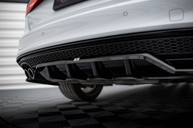 Diffuser med vertikala stag för Audi A4 Competition B8 Facelift