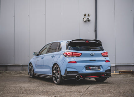 Bakre splitter med vertikala stag för Hyundai I30 N MK3 Hatchback