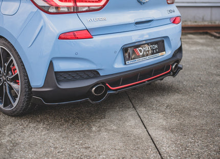 Bakre splitter med vertikala stag för Hyundai I30 N MK3 Hatchback