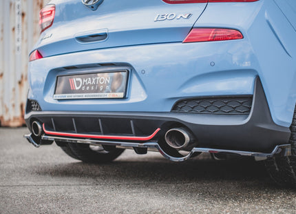 Bakre splitter med vertikala stag för Hyundai I30 N MK3 Hatchback