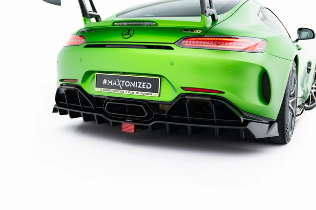 Diffuser med LED och vertikala stag för Mercedes GT R C190 Facelift