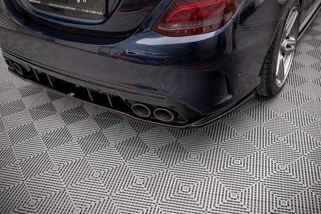 Diffuser med vertikala stag för Mercedes C-Klass 43 Sedan W205 Facelift