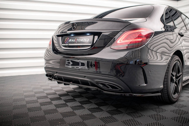 Diffuser med vertikala stag för Mercedes C-Klass AMG-Line W205 Facelift