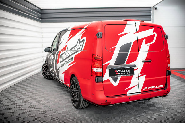 Bakre splitter med vertikala stag för Mercedes Vito Lång/V Lång W447 Facelift/Facelift 2