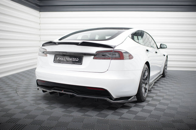 Diffuser V.1 med vertikala stag för Tesla Model S Plaid MK1 Facelift