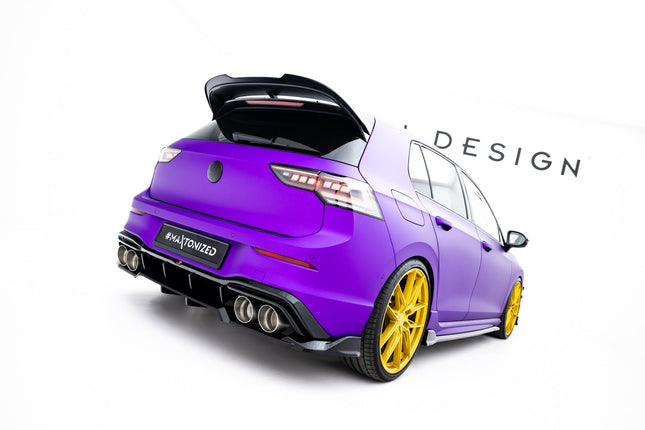 Diffuser V.1 med vertikala stag för VW Golf R Hatchback MK8/MK8 Facelift