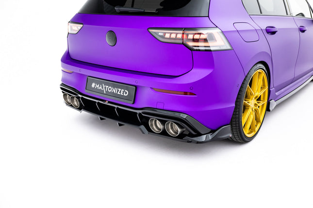 Diffuser V.1 med vertikala stag för VW Golf R Hatchback MK8/MK8 Facelift