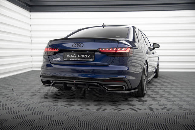 Diffuser V.2 med vertikala stag för Audi A4 S-Line B9 Facelift