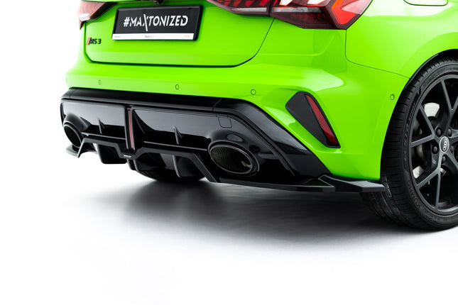 Diffuser V.2 med vertikala stag för Audi RS3 Sportback 8Y Facelift