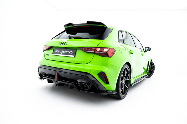 Diffuser V.2 med vertikala stag för Audi RS3 Sportback 8Y Facelift