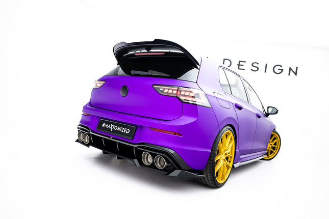 Diffuser V.2 med vertikala stag för VW Golf R Hatchback MK8/MK8 Facelift