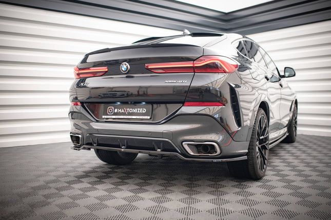 Diffuser V.3 med vertikala stag för BMW X6 M-Paket G06