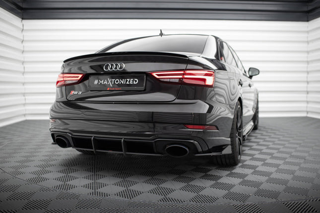 Bakre sidosplitters Street Pro med flaps för Audi RS3 Sedan 8V Facelift