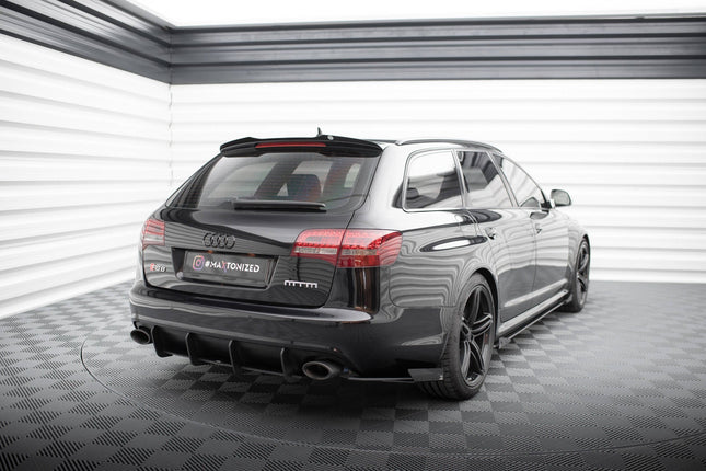Bakre sidosplitters Street Pro med flaps för Audi RS6 Avant C6