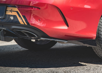 Bakre sidosplitters Street Pro med flaps för Mercedes C43 Coupé C205